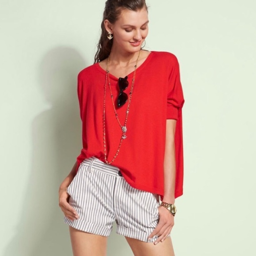 CABI Style 5279 Cartwheel Pullover Red‎ Oversized Boxy Sweater, Size M
